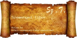 Szemenyei Tibor névjegykártya